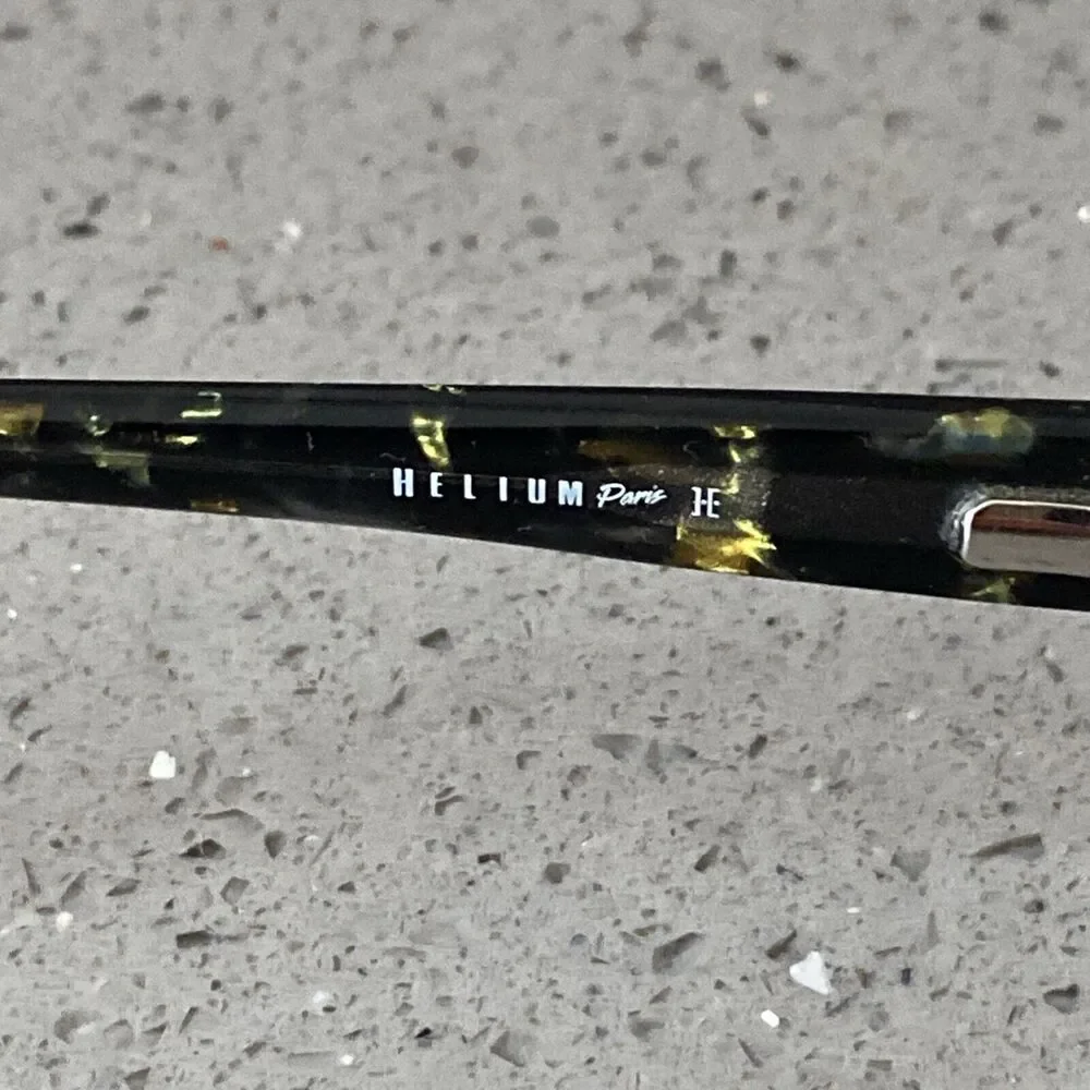 HELIUM PARIS Eyeglasses FRAMES ONLY 4234 MBLK 53 [] 15 135 Flex Hinges Italy